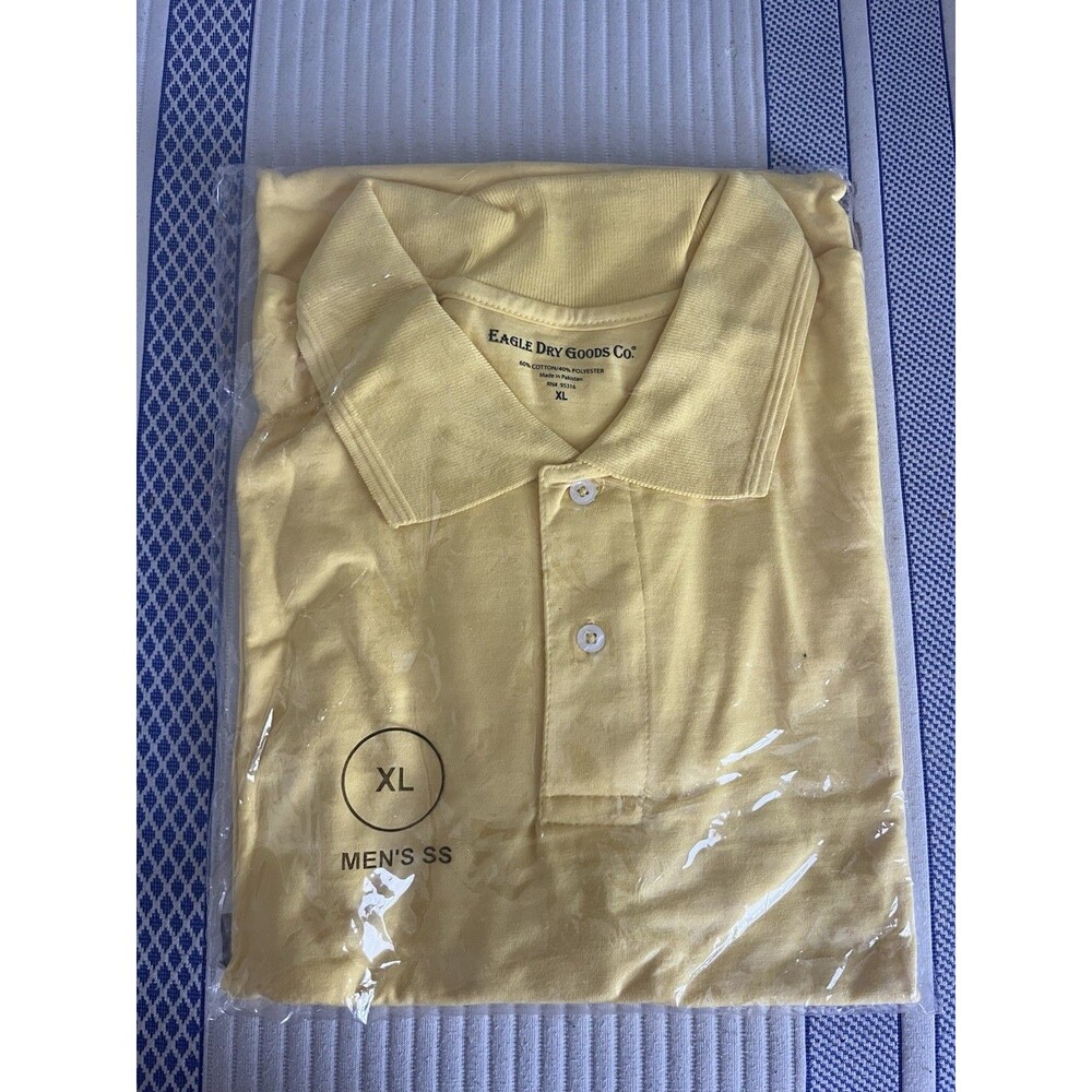 Eagle Dry Goods Co NWT Men’s Yellow Short Sleeve Polo XL